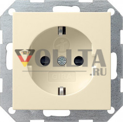 Gira 045301 System55 SCHUKO-розетка  16А, цвет: кремово-белый, тон:глянец