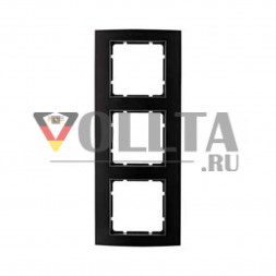 Berker 10133005 B3 рамка,3 группы, цвет алюминевый цвет: черный, тон: матовый