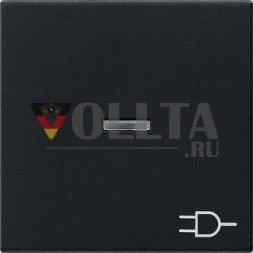 Gira 0209005 Символьная розетка System 55 sw клавиша