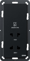 Gira 2820005 115-230V System 55 розетка для бритвы черная