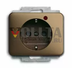 Busch-Jaeger 2310EUGL/VA-21-11  Серия Alpha SCHUKO-розетка  16А, цвет:бронза
