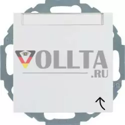Berker 47468989 Розетка SCHUKO с откидной крышкой и полем для надписи полярно-белый, глянцевый Berke