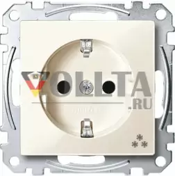 Schneider серия: Merten MEG2355-0344 System M SCHUKO-розетка 16А, c символом морозильная камера цвет: кремово-белый, тон:глянец