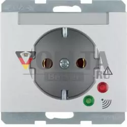Berker 41527103 Розетка SCHUKO с защитой от перенапряженияAlu Berker K.5