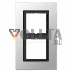 Jung LSP982AL LS plus рамка двойная, цвет: алюминевый