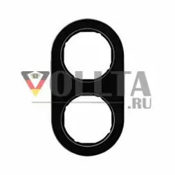 Berker 10122016 рамка двойная,  стекло, цвет: черный