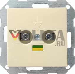 Gira 040501 System55 Розетка выравнивания потенциалов, цвет: кремово-белый, тон:глянец