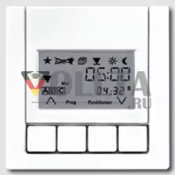 Jung LS5232TS3LG LS990 Реле времени универсальный, крышка, цвет: светло серый