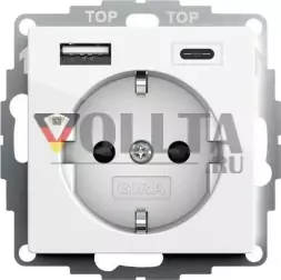 Gira 245903 SCHUKO 2ф. Система 55 чисто белый блок питания