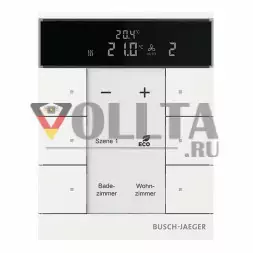Gira 214201 KNX сенсорный кнопочный сет двойной, A plus цвет: кремово-белый, тон:глянец