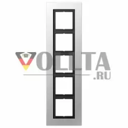 Jung LSP985AL LS plus рамка пятерная цвет: алюминевый