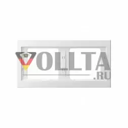 Berker 13637009 K1 рамка двойная, горизонтальная, цвет:полярная белизна, тон:глянец