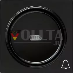 Gira 028647 S-Color крышка, освещаемая, c символом звонок цвет: черный, тон:глянец