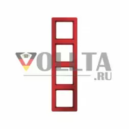 Berker 10146062 Q1 рамка четверная цвет: красный,