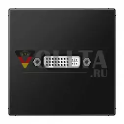 Jung MALS1193SWM Мультимедийная система подключения DVI, серия LS, графитово-черный матовый
