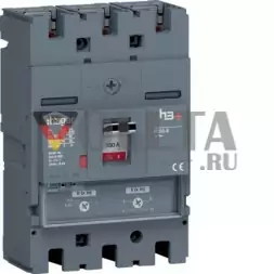 Автоматический выключатель Hager HET160DR h3+ P250 3P3D 160А 70кА