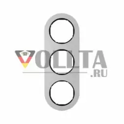 Berker 10132084 рамка,3 группы, цвет: алюминевый