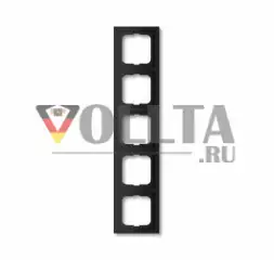 Busch-Jaeger 1725-885K Future linear, рамка пятерная цвет: черный, тон: матовый