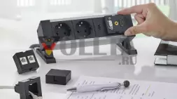 Док-станция EVOline Square / 2 порта питания / 1 USB-зарядное устройство / Свободный слот / Белый