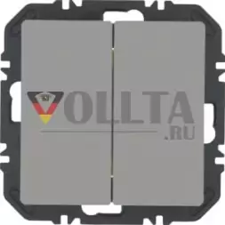 Berker 24126034 FoH Qx 2-канальный алюминиевый с радиокнопкой