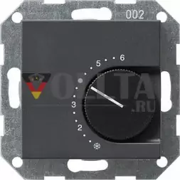 Gira 039728 System55 Регулятор температуры помещения, переключатель цвет:антрацит