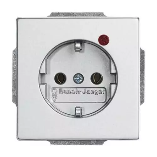 Busch-Jaeger 2310 EUGL/VA-83-11 Busch-Protector® SCHUKO® вставка для розетки, с защитой от перенапряжения алюминий серебристый