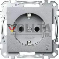 Schneider серия: Merten MEG2353-0460 System M SCHUKO-розетка 16А, c символом посудомойка цвет: алюминевый, тон: матовый