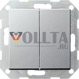 Gira 286026 кнопочный выключатель серии прямой System 55 F Alu
