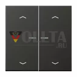 Jung AL2995KO5MPAN LS990 KNX кнопка, клавиша крышка, цвет алюминевый цвет:антрацит