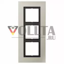 Jung LSP983ES LS plus рамка,3 группы, цвет: благородная сталь