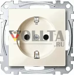 Schneider серия: Merten MEG2400-0344 System M SCHUKO-розетка 16А, цвет: кремово-белый, тон:глянец