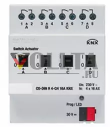 ESYLUX EC10430282 переключатель четверной CU-DIN R4-CH 16А, KNX