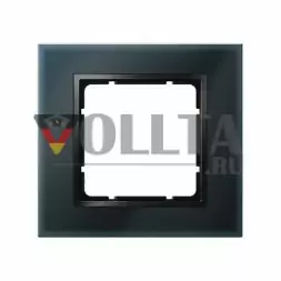 Berker 10116616 B7 рамка 1-я, стекло, цвет: черный