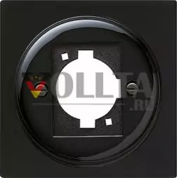 Gira 026547 S-Color Audio Круглый разъем XLR -  крышка, цвет: черный, тон:глянец