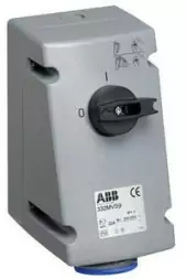 ABB Stotz-Kontakt 332MVS9, Коммутируемая настенная розетка, 32 A 9h, IP44, 3P+E, 2CMA167702R1000