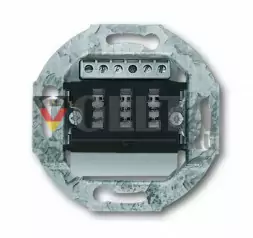 Busch-Jaeger 0243/05 TAE Телефон Компьютерная розетка, 3x6NFN цвет: черный