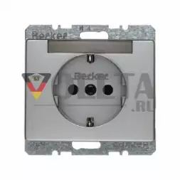 Berker 47399004 Arsys SCHUKO-розетка  16А, без защиты от детей цвет: благородная сталь