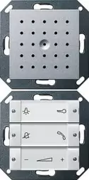 Gira 1280126 System55 Квартирная станция переговорное устройство, цвет: алюминевый