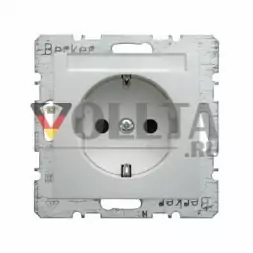 Berker 47491909 S1 SCHUKO-розетка  16А, безопасная для тедей,цвет:полярная белизна, тон: матовый