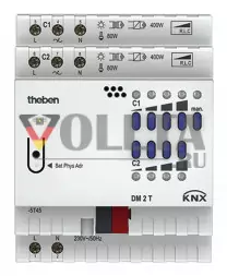 Theben 4940270 Активатор переключателя DM 2 T KNX диммер FIX1 2-х канальный