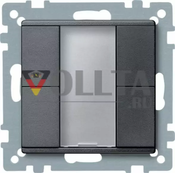 Schneider серия: Merten 627614 System M KNX кнопка, клавиша A plus двойная, цвет:антрацит, тон: матовый