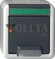 Gira 017530 WG AP SCHUKO-розетка 16А, цвет:серый
