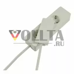 Вилка EVOline с тройной розеткой / Белая / 150 см