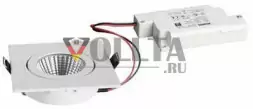 Brumberg 39365073 LED Встраиваемый точечный светильник 230V 6W 640lm 3000K белый, диммируемый угловая 82x82mm
