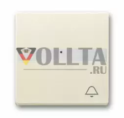 Переключатель клавишный Busch-Jaeger 1764 NLI/KI-82, с полем для маркировки цвета слоновой кости