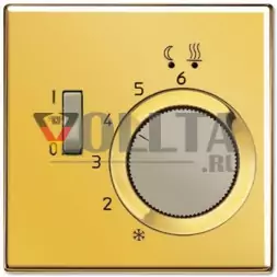 Jung FTRLS231GGO LS990 Терморегулятор теплого пола замыкающий контакт 10А, цвет:золотой