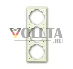 Busch-Jaeger 1723-72 рамка крышки, 3-сторонняя рамка цвета слоновой кости/белого цвета