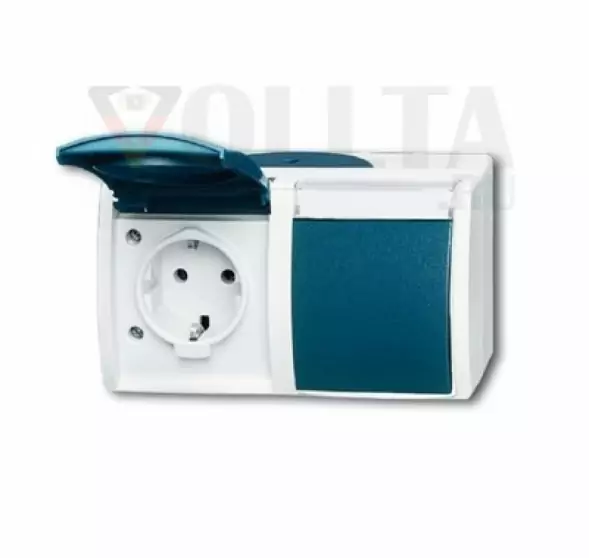 Busch-Jaeger 20/2EWN-53 Ocean SCHUKO-розетка  цвет:серый