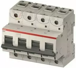 ABB Stotz-Kontakt S804S-K80, высокопроизводительный автоматический выключатель, 80A,K,400VAC=Icu 50kA,690VAC=Icu6kA,4P, 2CCS864001R0627