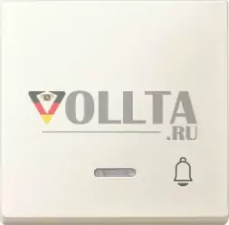 Merten 430844 System M контрольный выключатель / контрольная кнопка крышка, c штамп звонок цвет: кремово-белый, тон: матовый
